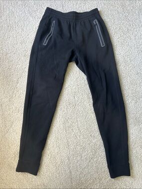 Men's Black Jogger Pants with Zip Pockets